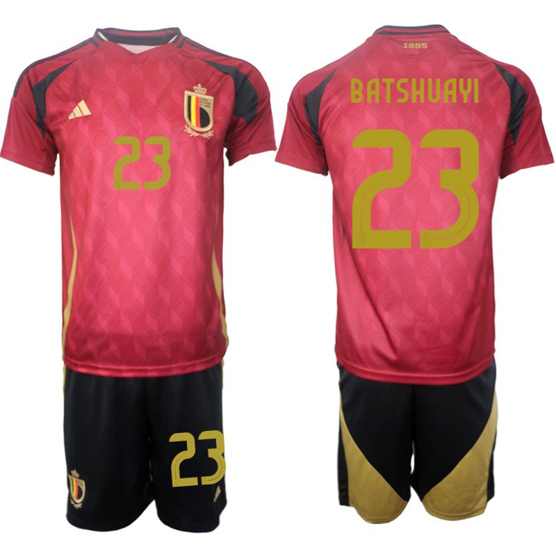 Men 2024-2025 Season Belgium home red #23 Soccer Jersey